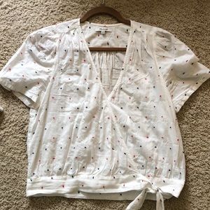 Madewell crop blouse